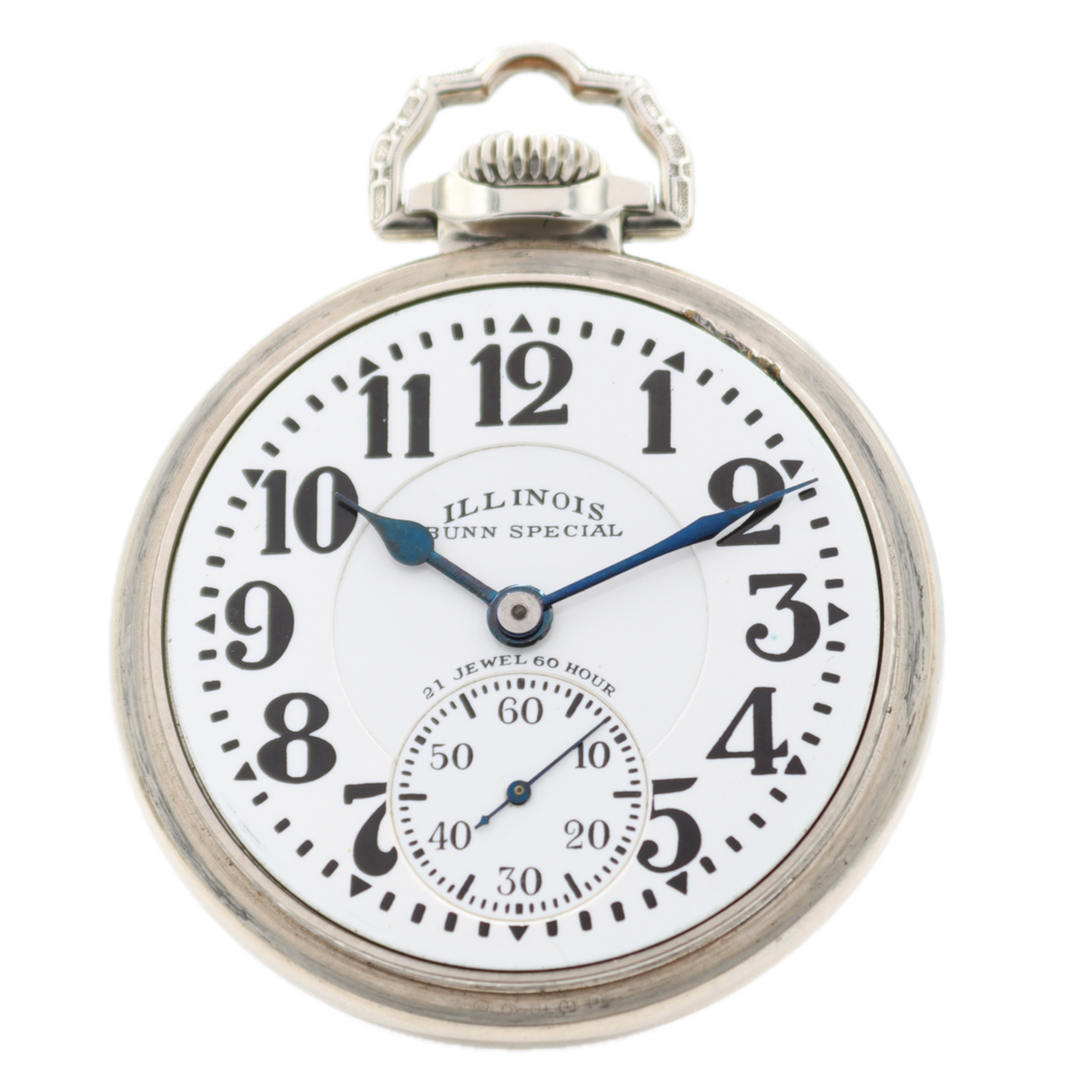 Vintage 16s 1929 Illinois 21J 161 60 HourDial Railroad Pocket Watch Bunn SpecialIllinois 14 - 161 Type I Bunn Special – photo 2