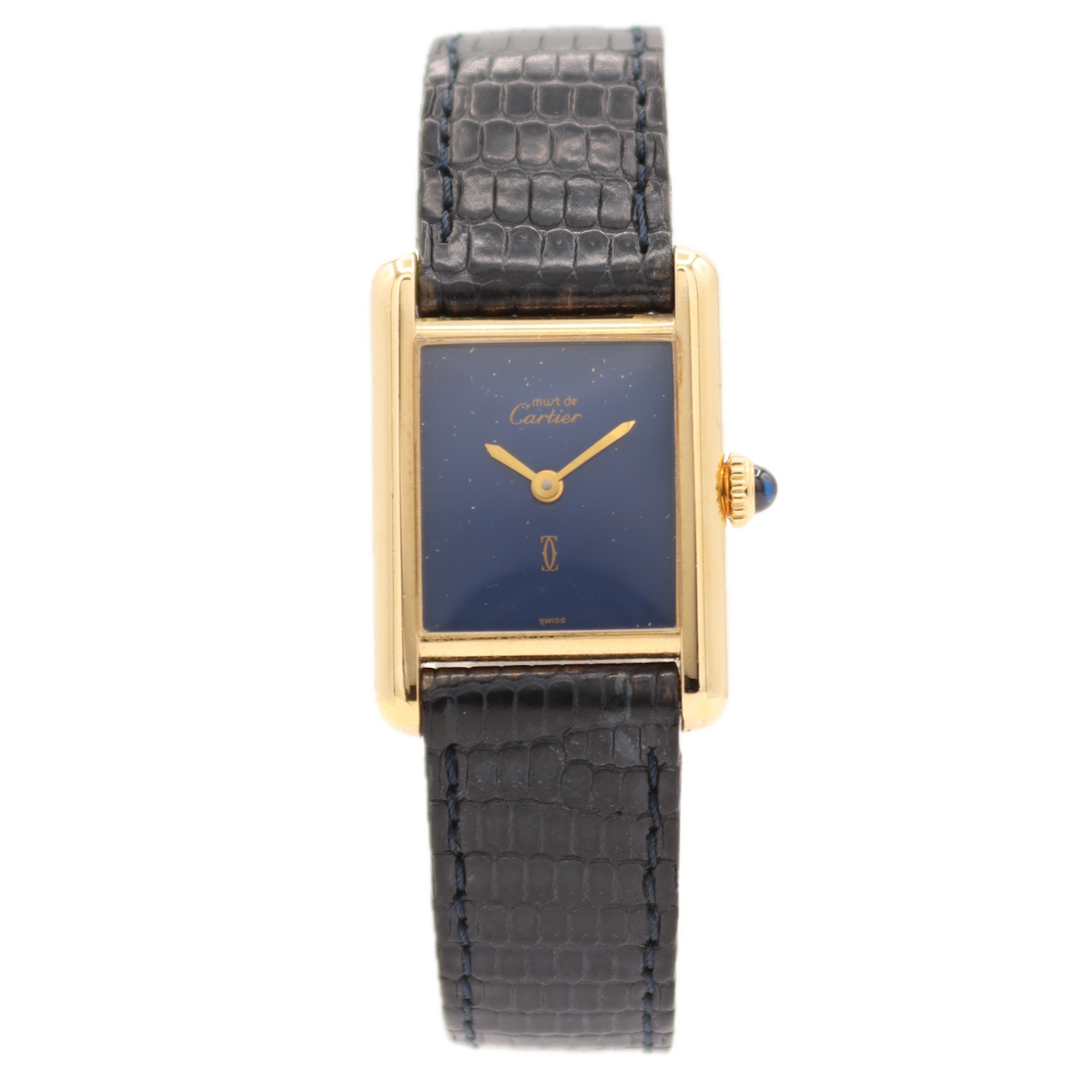 Vintage Cartier Tank Vermeil Blue Stardust